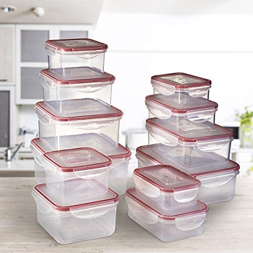 12pcs Set Food Storage Containers with Lids Reusable Plastic Containers