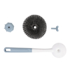 Multipurpose Plastic & Stainless Steel Wire Dish Scrubbers With Long Handle For Pot,Coffeemaker,Sink Brushes Wire Ball