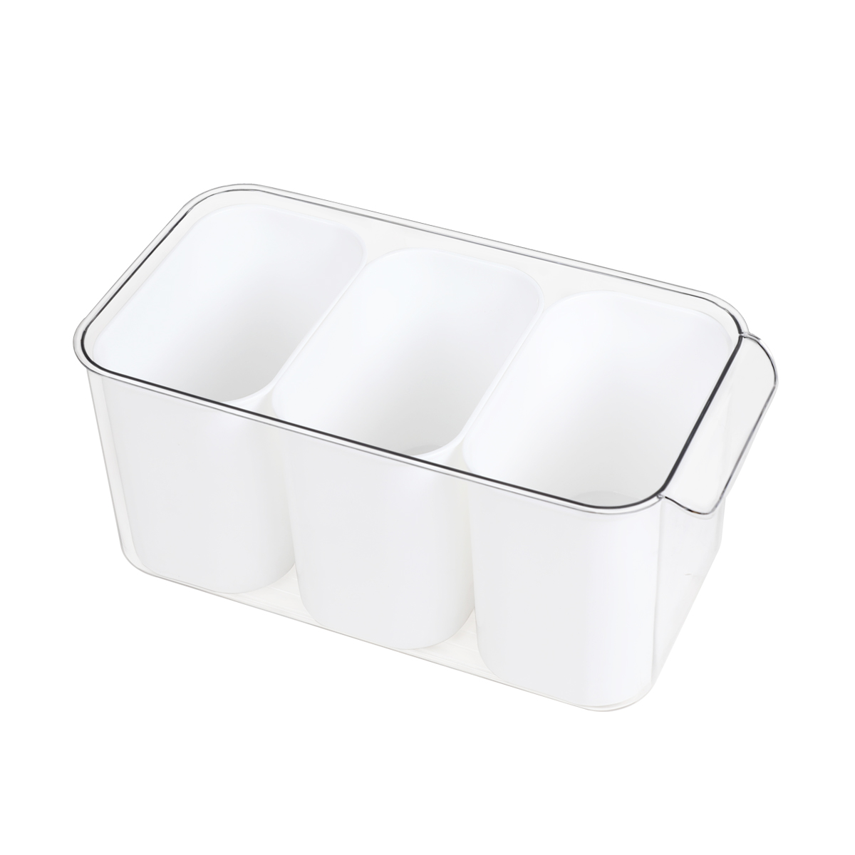 3 Compartments Storage Bins With Lids & Handles 