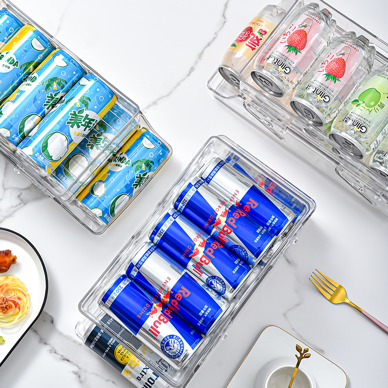 Refrigerator Organizer Bins Soda Can Dispenser Drink Organizer For Fridge