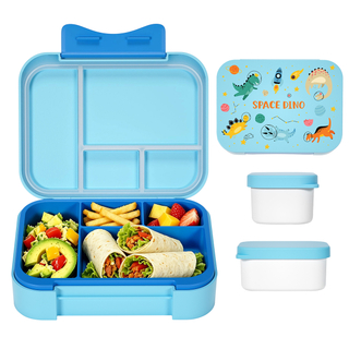 Bento Lunch Box for Kids Bpa Free 4 Compartment Durable Freshness Preservation Detachable Design Baby Plastic Lunch Box