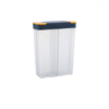 4-Compartment Classic Design Plastic Dispenser Air Tight Cereal Storage Box Partitions Kitchen Food Organization Grain Storage