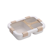 BPA-Free Bento Box Lunch Box Leak-Proof 3 Compartments Rectangle Shape Portable Travel-Friendly