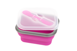 Foldable Lunch Bento Box with Spoon