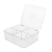 4 Compartments Transparent Fridge Storage Bins