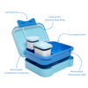 Bento Lunch Box for Kids Bpa Free 4 Compartment Durable Freshness Preservation Detachable Design Baby Plastic Lunch Box