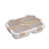 BPA-Free Bento Box Lunch Box Leak-Proof 3 Compartments Rectangle Shape Portable Travel-Friendly