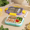 Cute Design Bento Box for Kids Children With 3 Compartment, Portable Plastic Lunch Box BPA Free