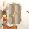 BPA-Free Bento Box Lunch Box Leak-Proof 3 Compartments Rectangle Shape Portable Travel-Friendly
