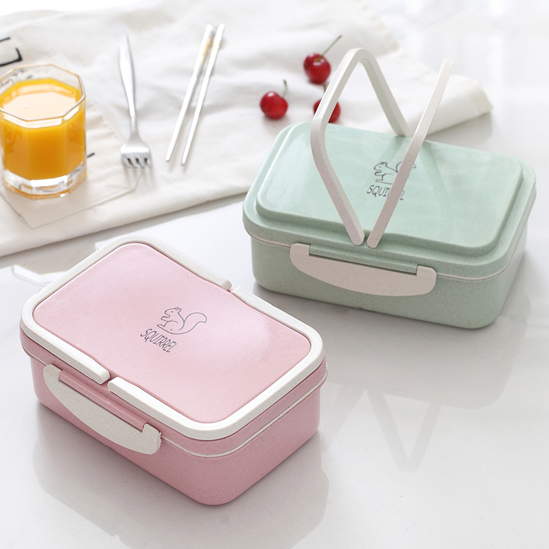 Wheat straw bento lunch box for kids and adults