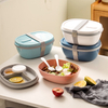 Plastic Portable Salad box Lunch Box Leakproof Food Storage Container