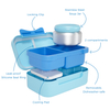 Kids BPA Free Plastic Lunch Box with Compartments Microwaveable Portable Salad Dinner Container School