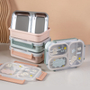Kids Bento Lunch Box 3 Compartments Lunch Box Kids Stainless Steel Bento Box