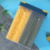 4-Compartment Classic Design Plastic Dispenser Air Tight Cereal Storage Box Partitions Kitchen Food Organization Grain Storage