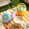 Stainless Steel Food Packing Storage Box with Spoon Breakfast Thermal Jar