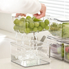 Modern Double-Layer Plastic Transparent Large Capacity Refrigerator Vegetable Fruit Drain Storage Box Basket