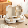 BPA-Free Bento Box Lunch Box Leak-Proof 3 Compartments Rectangle Shape Portable Travel-Friendly