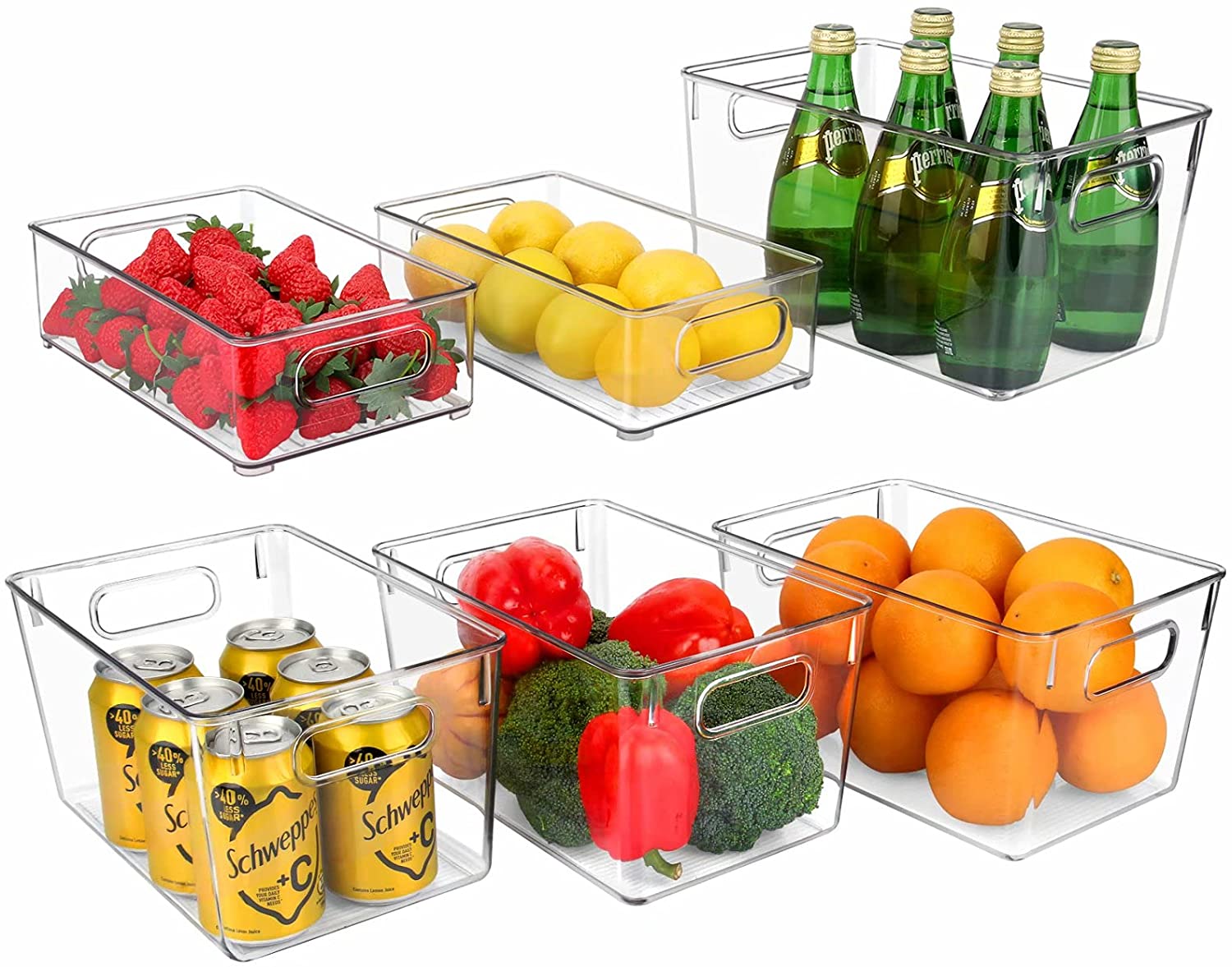 Multi-functional Refrigerator Storage Bins Set of 6 Pcs