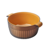 Kitchen Strainer Colander Bowl Set, Double-Layer Plastic Fruits Vegetable Washing Basket Detachable