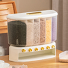 Kitchen Rice Dispenser storage box container 6 grid Dry Food Storage Container