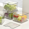 Modern Double-Layer Plastic Transparent Large Capacity Refrigerator Vegetable Fruit Drain Storage Box Basket
