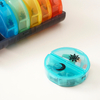 Weekly 7-Day Portable Pill Organizer 2-Times Daily Large Capacity Plastic Pill Container Easy to Open for Vitamins