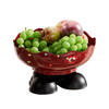 Wholesale Durable Design Drainable Plastic Round Fruit Tray Multifunction Living Room Layered Platter