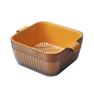 Household Double Layer Multi-Function Sink Strainer Food Washing Bowl Fruit Drain Basket Vegetable