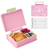 Multifunctional Lunch Box For Kids, 3-Compartment Bento Cassette Of Spoons And Forks, Convenient To Carry