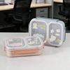 Kids Bento Lunch Box 3 Compartments Lunch Box Kids Stainless Steel Bento Box