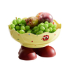 Wholesale Durable Design Drainable Plastic Round Fruit Tray Multifunction Living Room Layered Platter