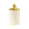 Closed Circular Sealed PP Plastic Gold Striped Detachable Storage Jar with Freshness Preservation for Food Sorting