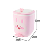 Cartoon Animal Design Large Rectangular Foot Pedal PP Trash Can High-Colored Lid Open Top Home Storage
