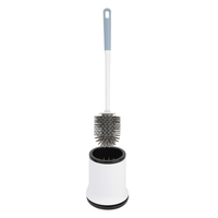 Silicone Toilet Brush for Bathroom, Toilet Bowl Cleaner Brush With Silicone Bristles And Ventilated Holder set