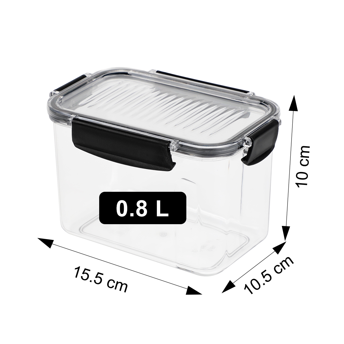  0.8L Plastic Airtight Food ContainerEasy-Lock Lids