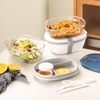 Plastic Portable Salad box Lunch Box Leakproof Food Storage Container