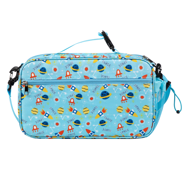 New Cute Cartoon Design Waterproof Oxford Lunch Bags with Microwavable Food Container for School Kids