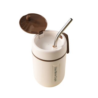 Thermal Insulation Soup Porridge Jar Milk Cup Leakproof Porridge Cup Stainless Steel Containers Breakfast Cup