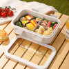 Wheat Fiber Children Meal Prep Container 3 Compartment Design Lunch Bento Box for School