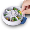 Twist Button Round Weekly Cheap Plastic Food Grade Pill Box Organizer