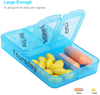 Weekly Pill Organizer,Daily Pill Organizer 7 Day 4 Compartment Pill Box Case