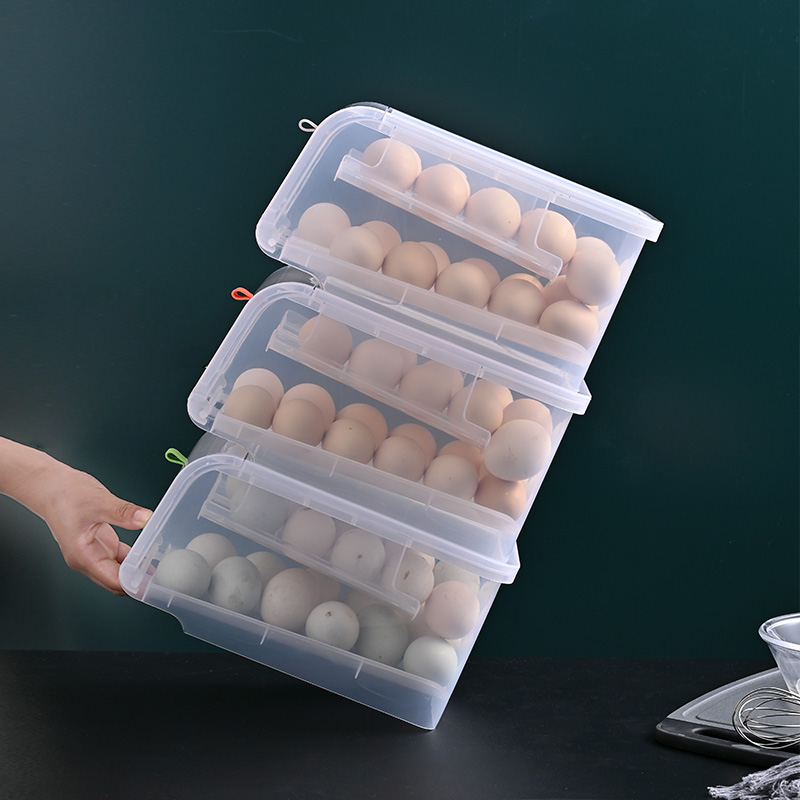 Two Layer Rolling Eggs Plastic Storage Bins