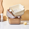 Household Double Layer Multi-Function Sink Strainer Food Washing Bowl Fruit Drain Basket Vegetable