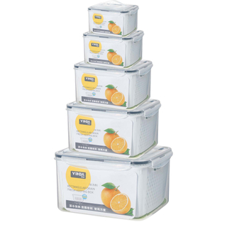 Transparent Refrigerator Organizer Basket Plastic Drain Crisper Fridge Storage boxes Containers