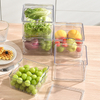 Modern Double-Layer Plastic Transparent Large Capacity Refrigerator Vegetable Fruit Drain Storage Box Basket