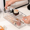 Classic Desktop Drawer Storage Box with Built-in Partition Transparent PET Plastic Container for Home