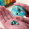 Weekly 7-Day Portable Pill Organizer 2-Times Daily Large Capacity Plastic Pill Container Easy to Open for Vitamins